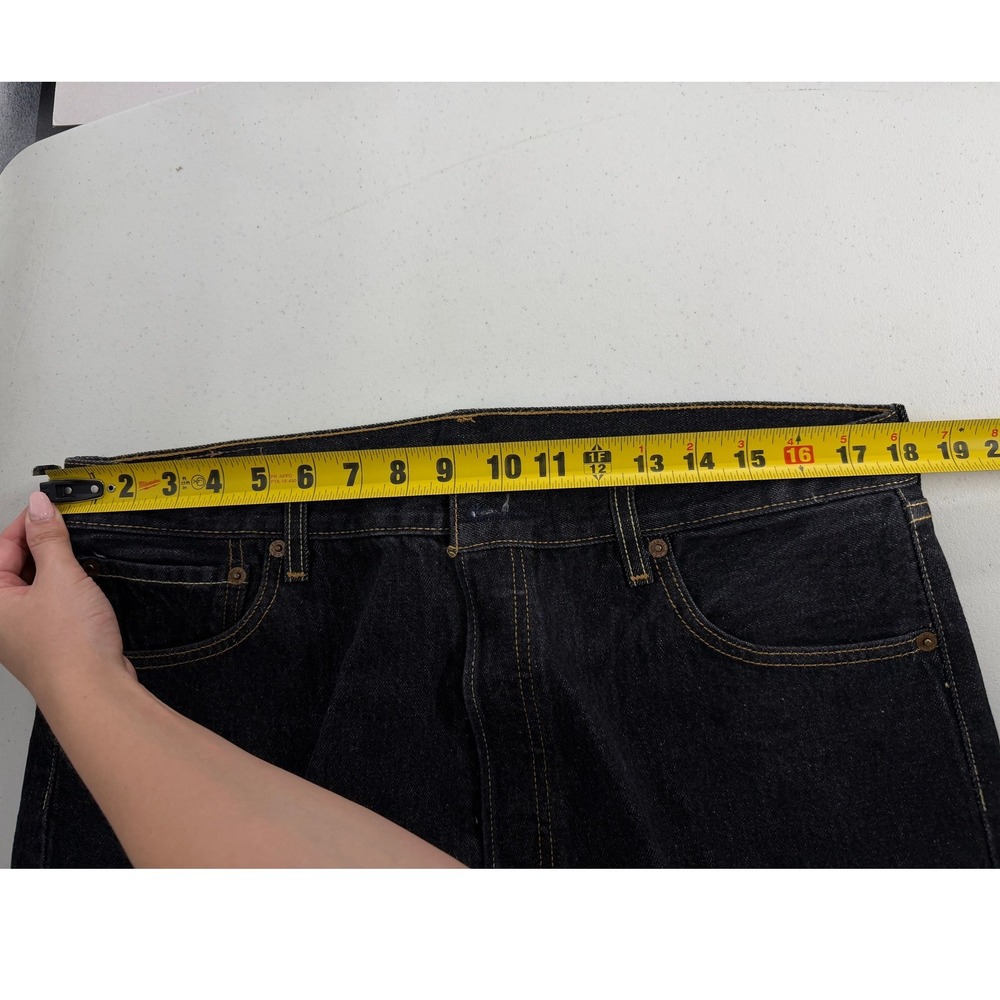 Levi's 501 Original Straight Fit Dark Wash Denim Jeans Men's Size 38x36 - Picture 9 of 13